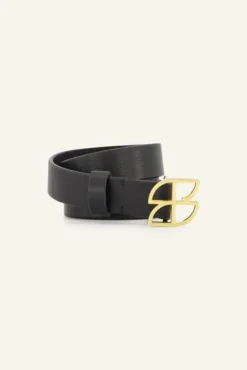 By bar Ceintures<buckle logo belt | black