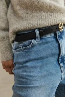By bar Ceintures<buckle logo belt | black