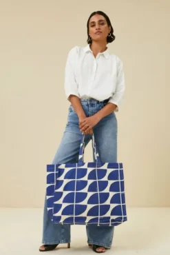 By bar Sacs<canvas bag logo L | kingsblue