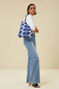 By bar Sacs<canvas bag logo S | kingsblue