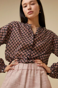 By bar Chemisiers<cecile leaf blouse | leaf print