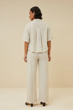 By bar Chemisiers<cris linen blouse | chalk
