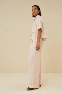By bar Chemisiers<cris linen blouse | cipria pink