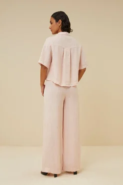 By bar Chemisiers<cris linen blouse | cipria pink