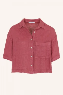By bar Chemisiers<cris linen blouse | raspberry