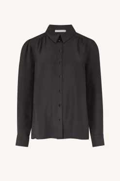 By bar Chemisiers<donna satin stripe blouse | cafe noir