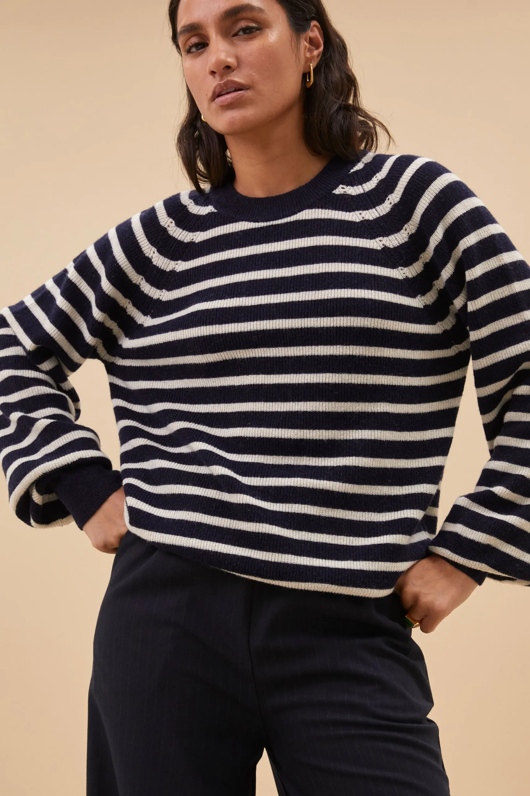 By bar Maillots<duccio stripe pullover | midnight