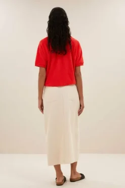 By bar Jupes<elba twill skirt | raw white