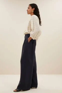 By bar Pantalon<eli linen pants | midnight