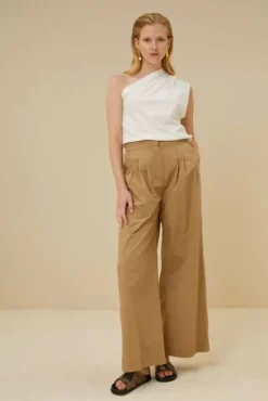 By bar Pantalon<eli poplin pant | camel