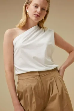 By bar Pantalon<eli poplin pant | camel