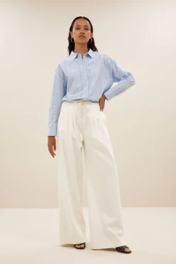 By bar Chemisiers<elvie stripe chambray blouse | light blue stripe