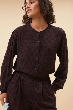 By bar Chemisiers<erin contiki blouse | contiki print
