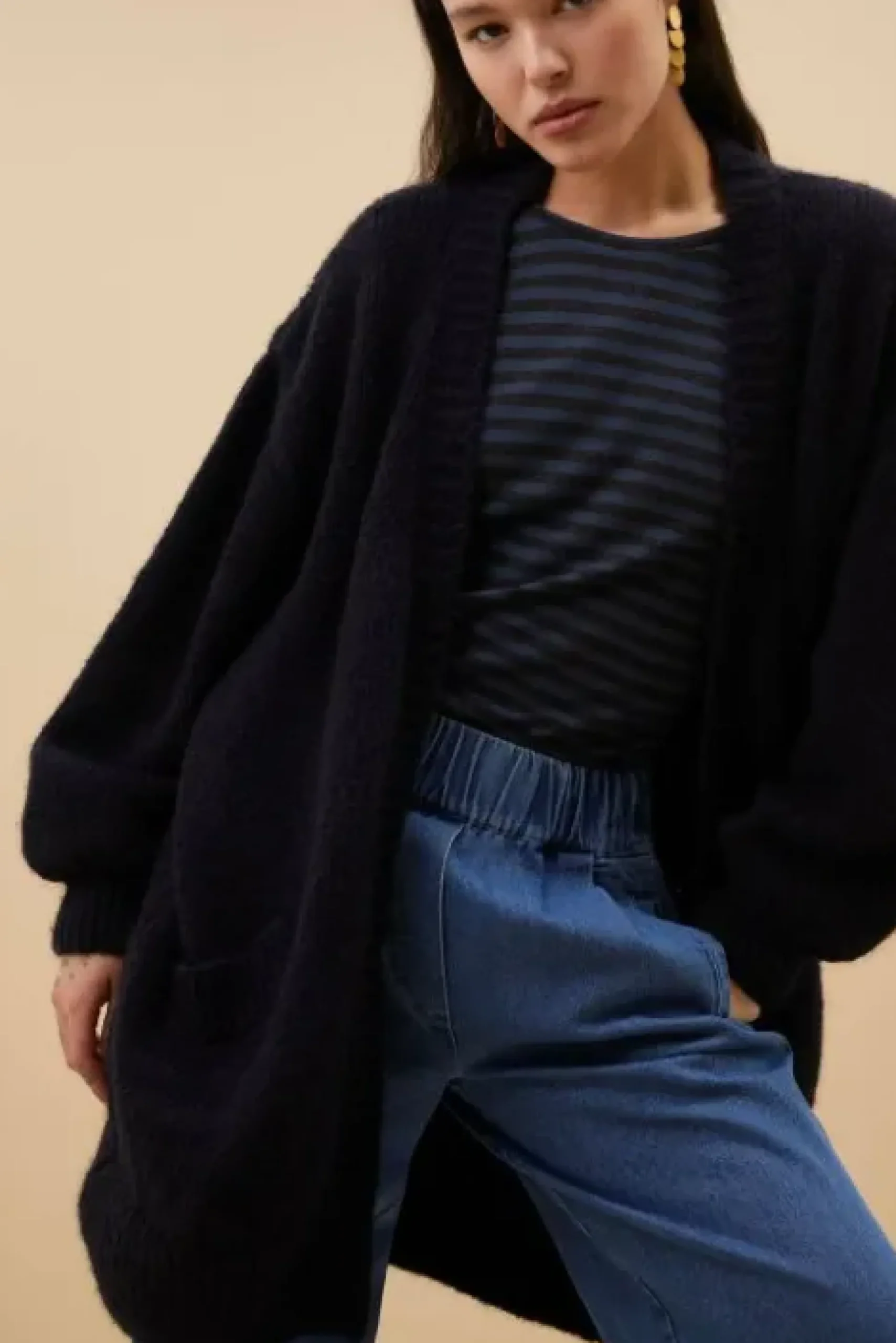 By bar Gilets<estee cardigan | midnight