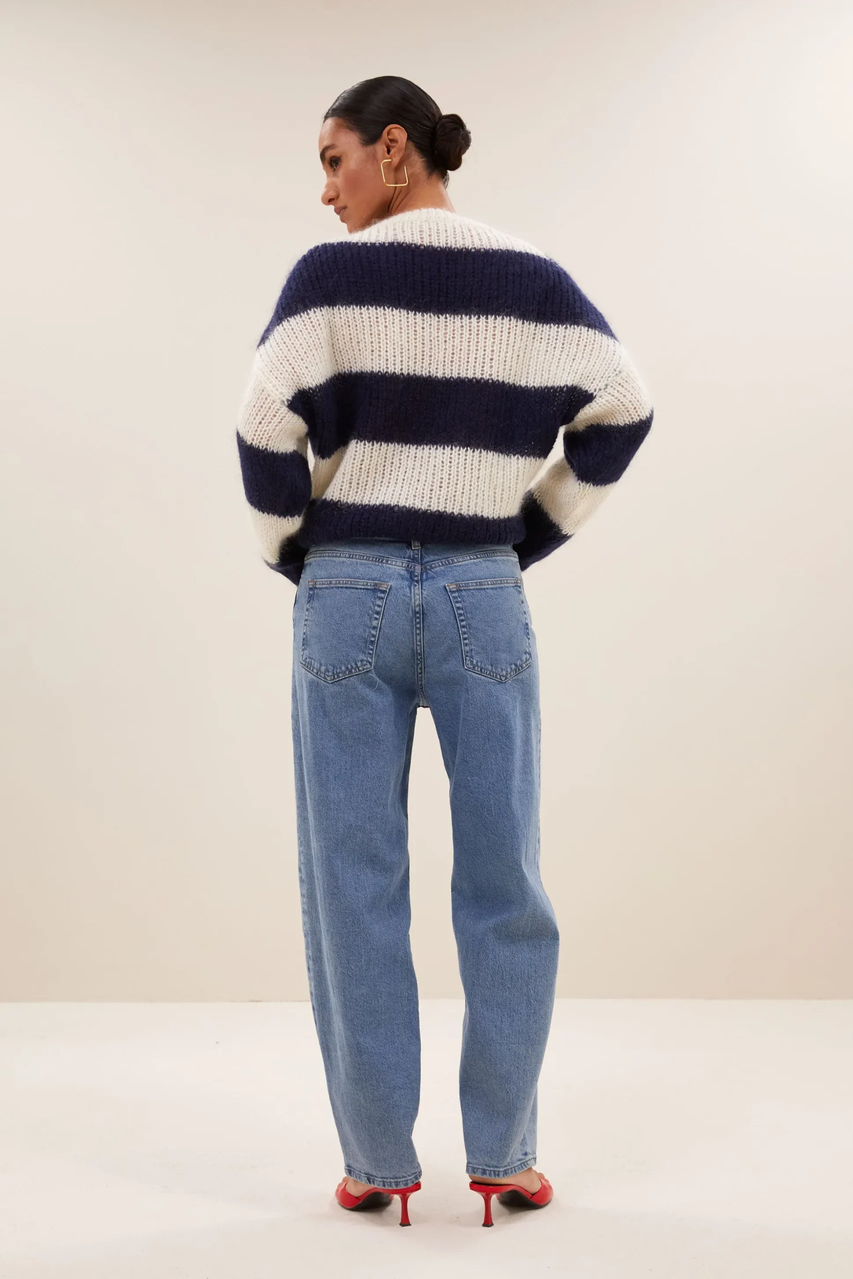By bar Maillots<evi stripe pullover | midnight big stripe