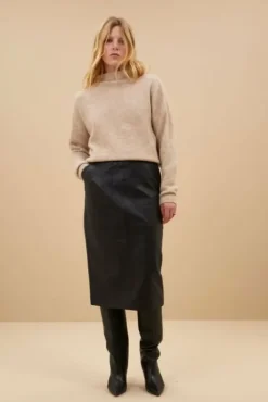 By bar Jupes<frenkie leather skirt | black