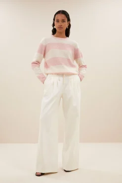 By bar Maillots<gwen big stripe pullover | pink big stripe