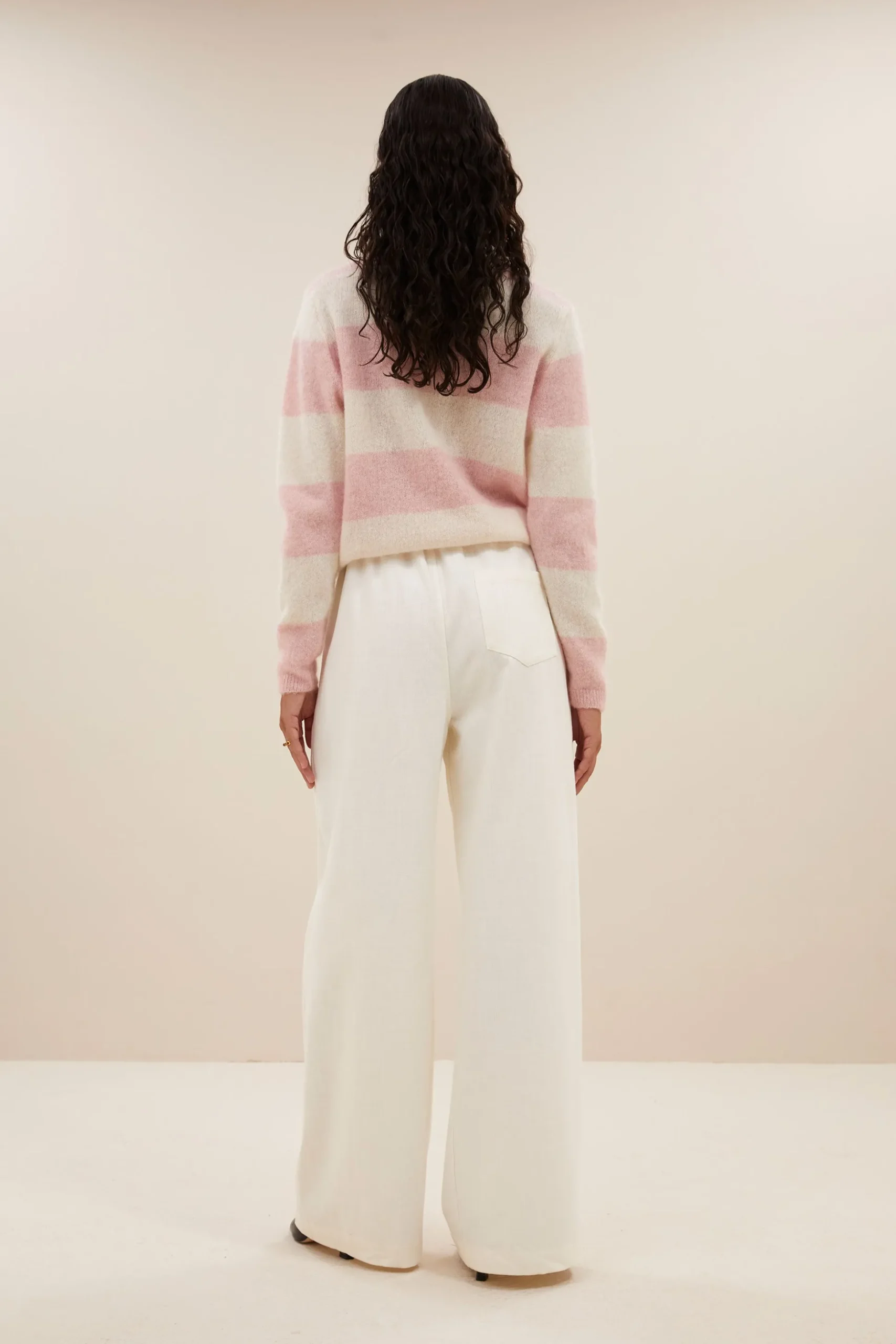 By bar Maillots<gwen big stripe pullover | pink big stripe