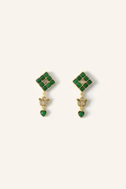 By bar Boucles D'oreilles<gyan earring | green