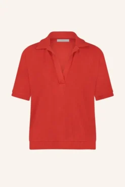 By bar Tops & T-shirts<harper slub top | poppy red