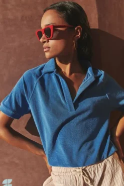 By bar Tops & T-shirts<harper slub top | queens blue