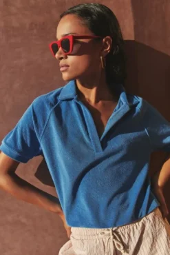 By bar Tops & T-shirts<harper slub top | queens blue