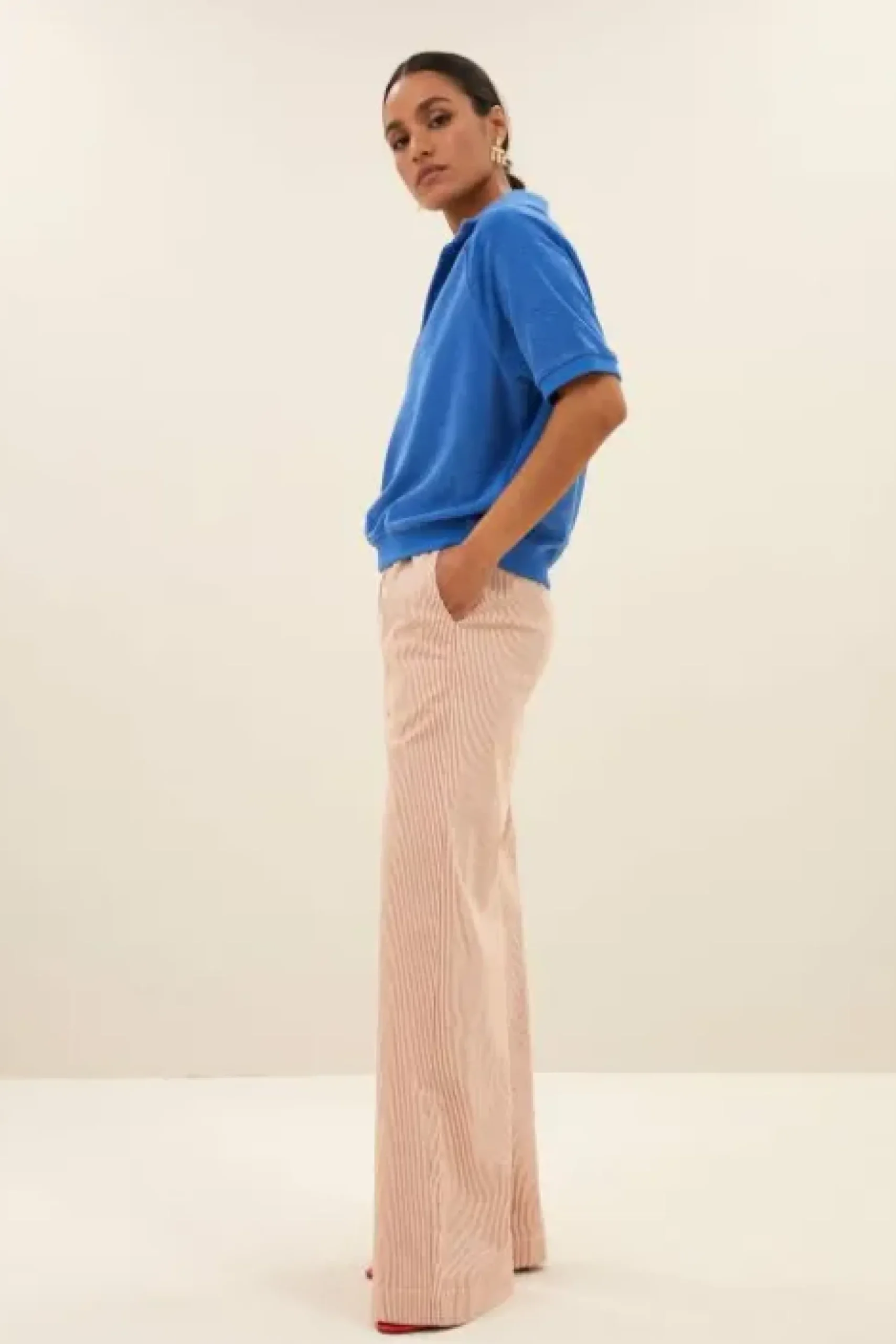 By bar Tops & T-shirts<harper slub top | queens blue