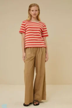 By bar Tops & T-shirts<hope big stripe top | poppy red