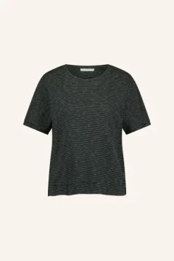 By bar Tops & T-shirts<hope thin stripe top | jet black