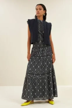 By bar Gilets & Spencers|Vestes<isla embroidery jacket | midnight