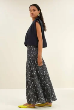 By bar Gilets & Spencers|Vestes<isla embroidery jacket | midnight