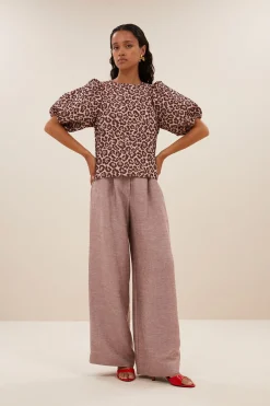 By bar Chemisiers<jet blouse | pink cheetah print