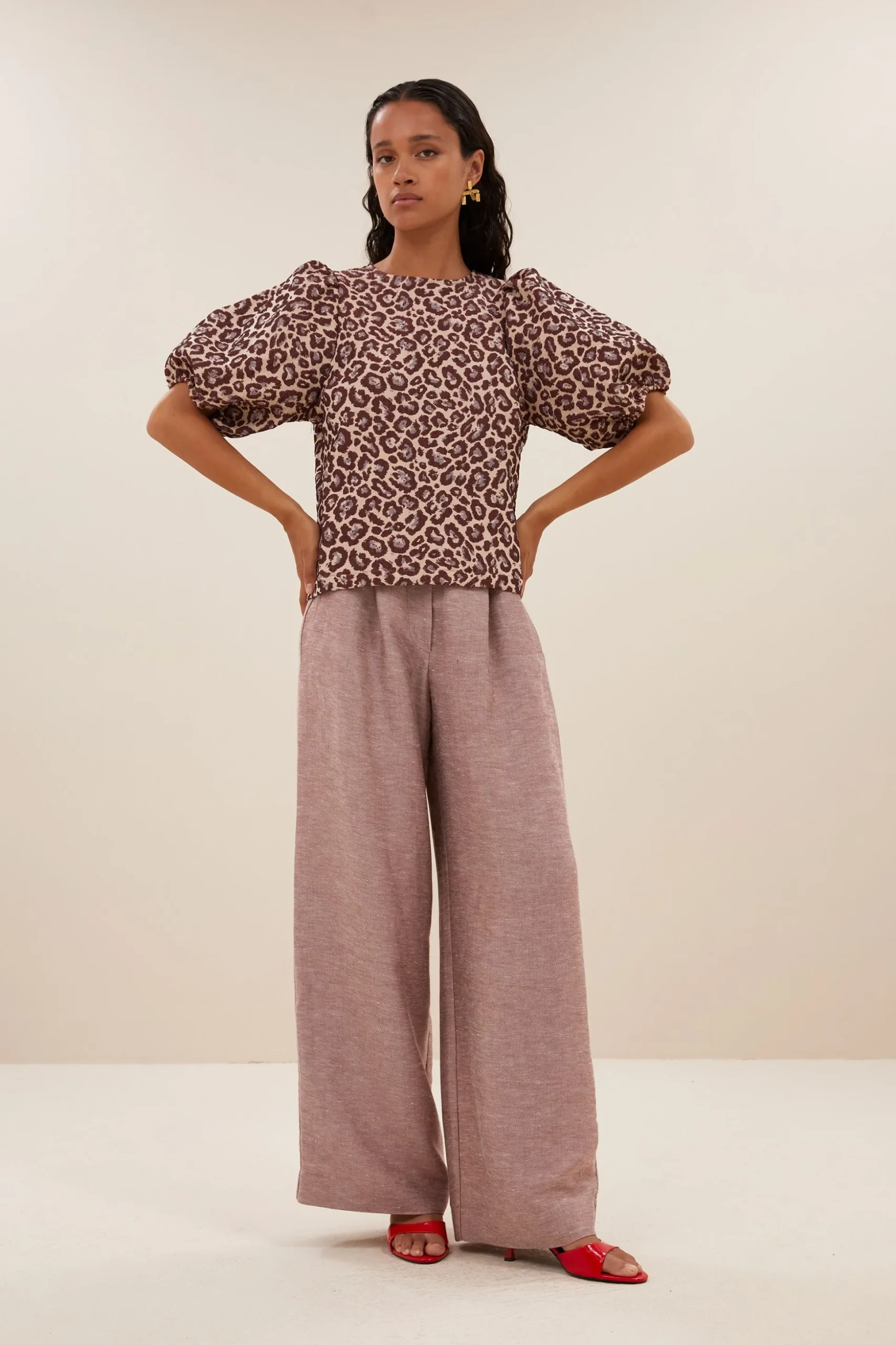 By bar Chemisiers<jet blouse | pink cheetah print