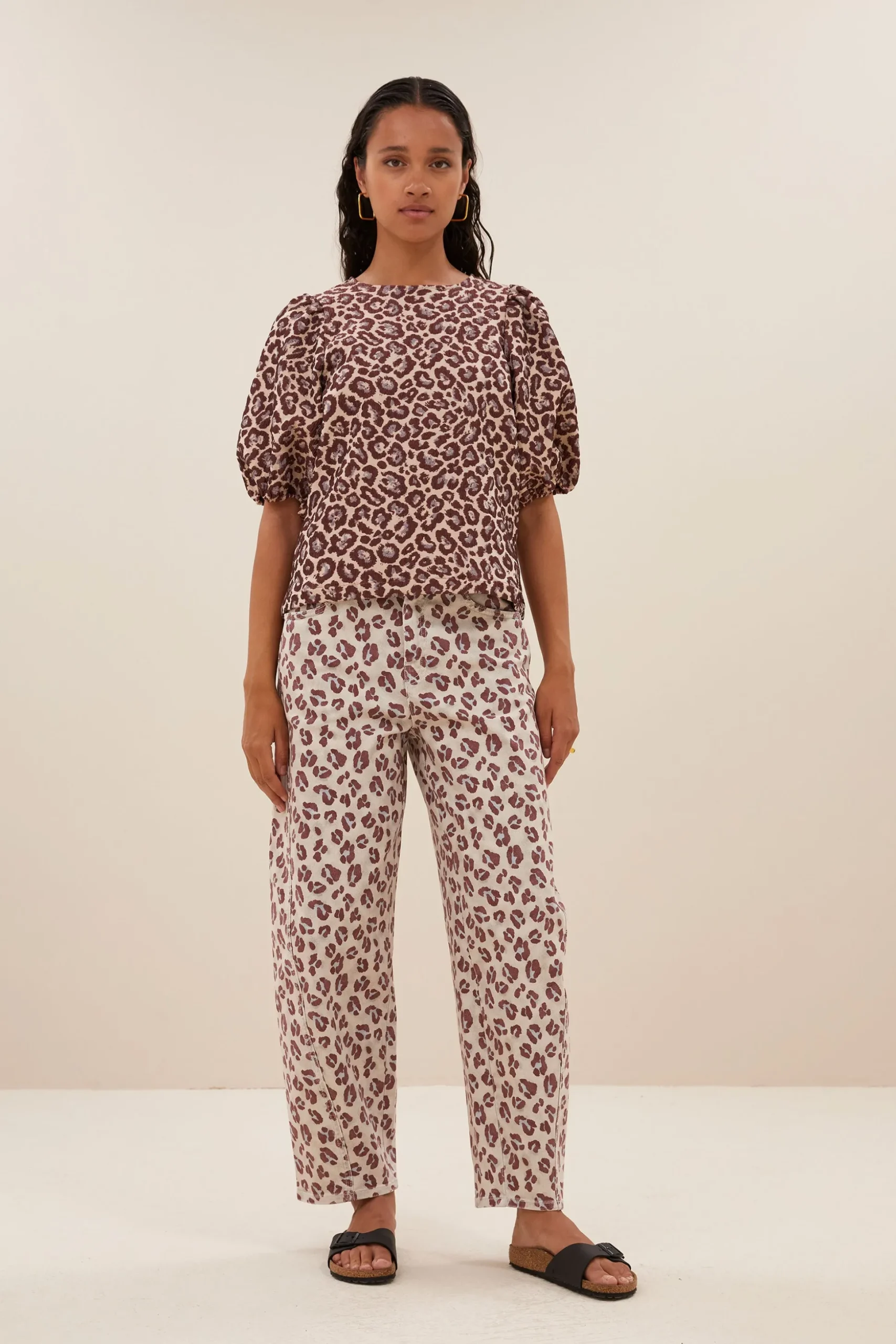 By bar Chemisiers<jet blouse | pink cheetah print