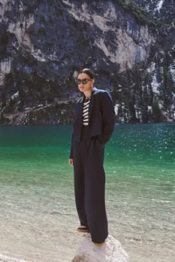 By bar Vestes<jody stripe blazer | dark navy