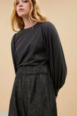 By bar Tops & T-shirts<jojo jersey top | dark grey melee