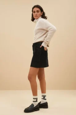 By bar Jupes<josie cord skirt | black