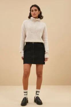 By bar Jupes<josie cord skirt | black