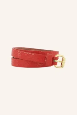 By bar Ceintures<julie snake belt | poppy red