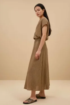 By bar Jupes<juta lurex skirt | gold