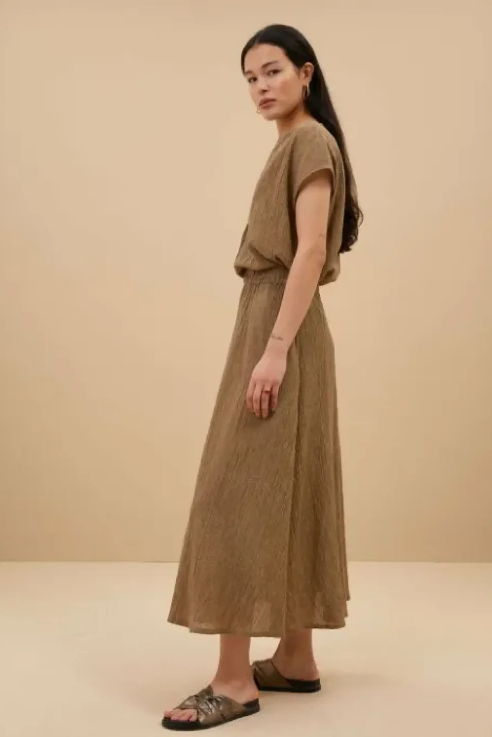 By bar Jupes<juta lurex skirt | gold