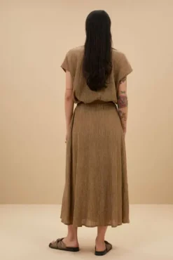 By bar Jupes<juta lurex skirt | gold
