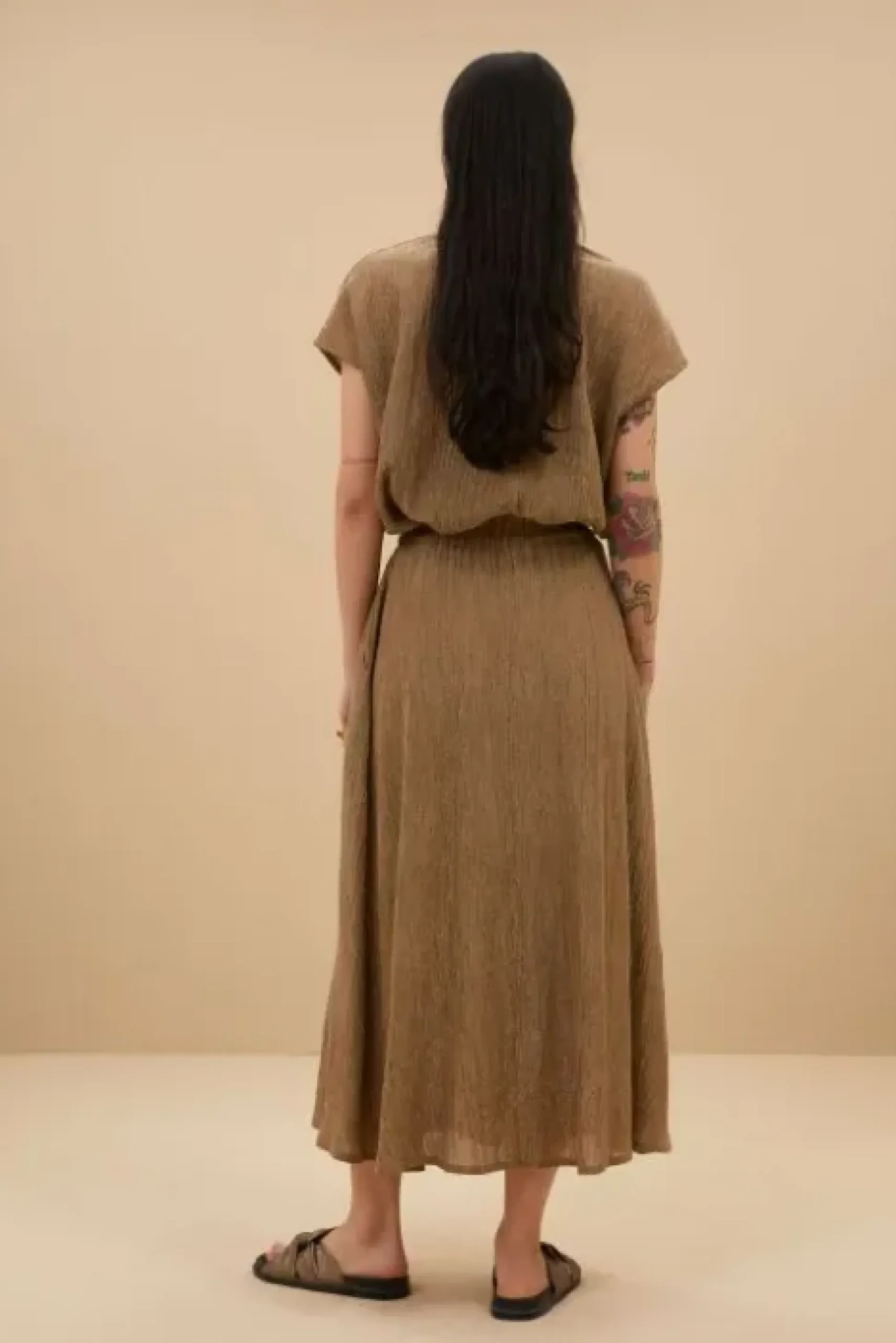 By bar Jupes<juta lurex skirt | gold