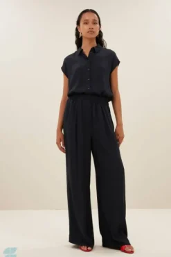 By bar Chemisiers<kiek viscose top | graphite