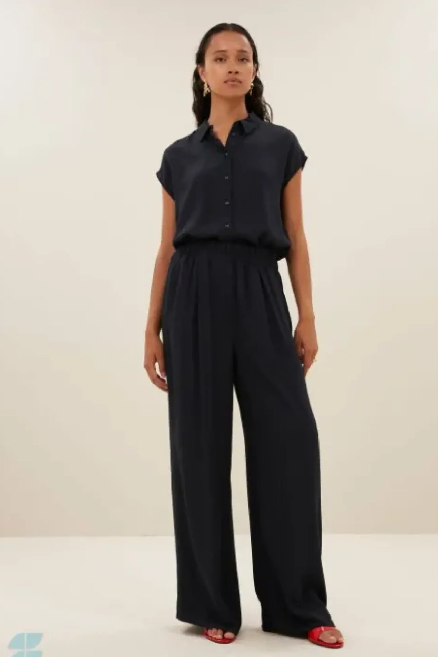 By bar Chemisiers<kiek viscose top | graphite