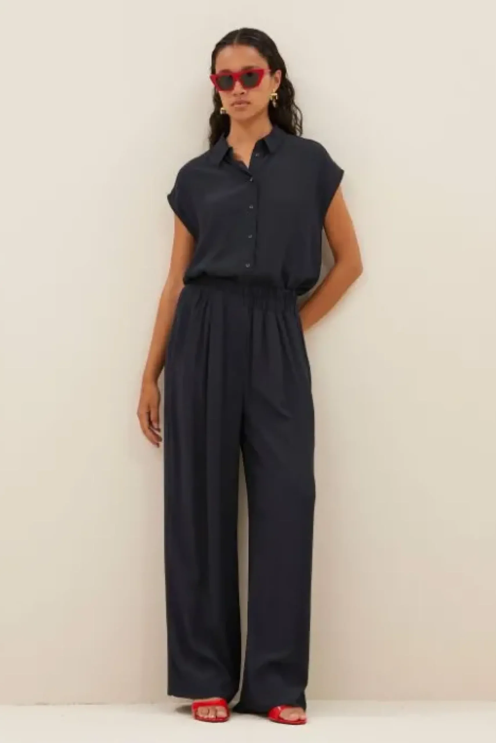 By bar Chemisiers<kiek viscose top | graphite