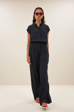 By bar Chemisiers<kiek viscose top | graphite