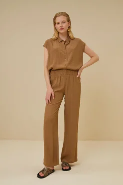 By bar Chemisiers<kiek viscose top | khaki