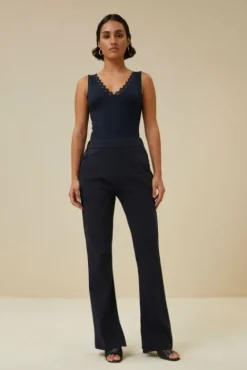 By bar Tops & T-shirts<lace singlet | dark navy