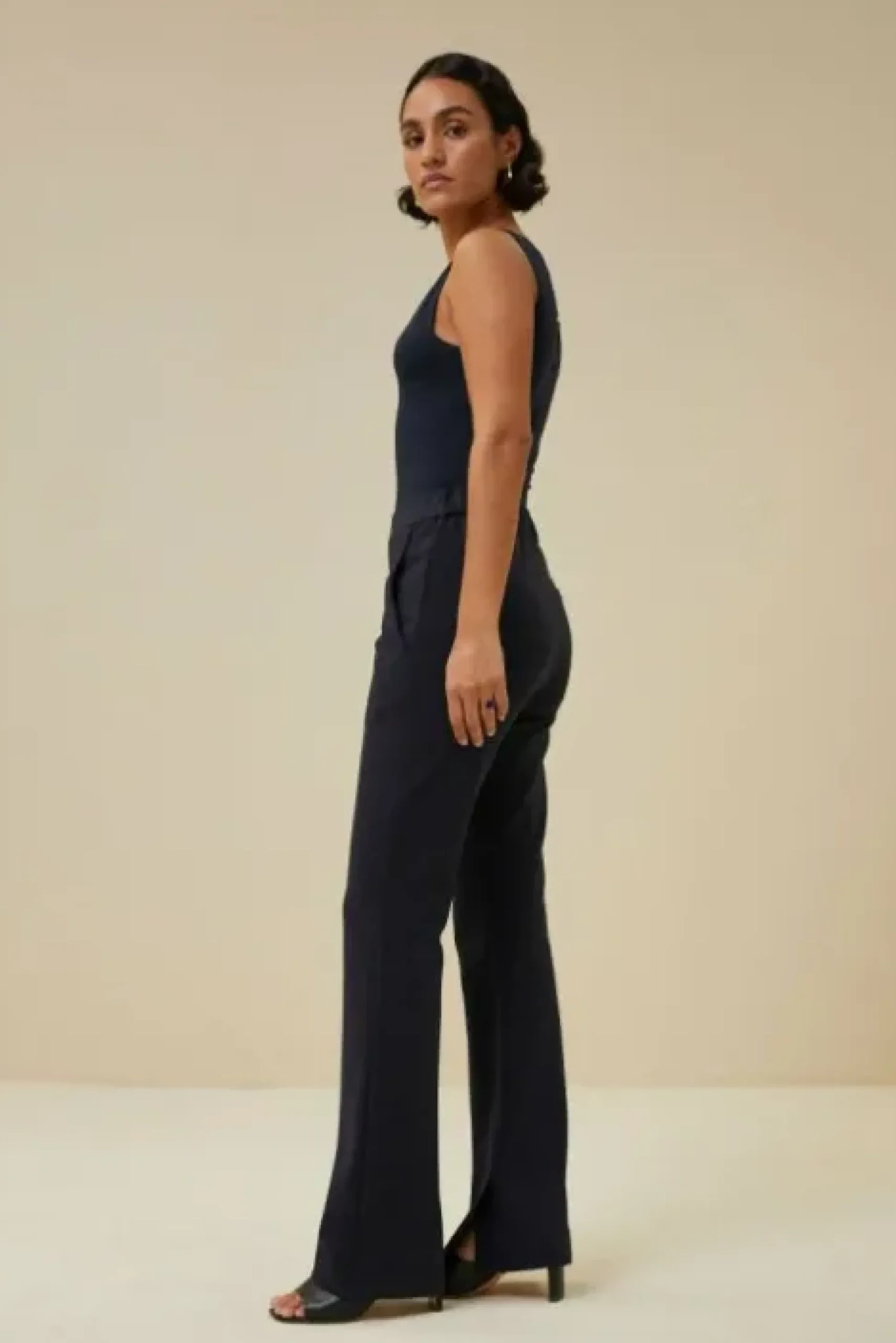 By bar Tops & T-shirts<lace singlet | dark navy